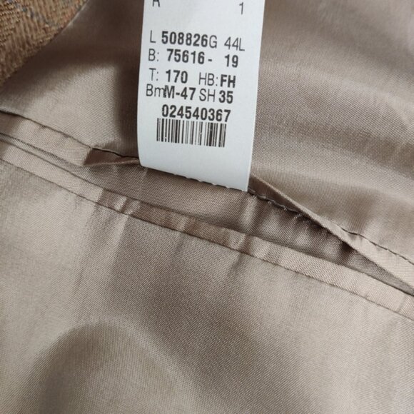 Ralph Lauren Men's Blazer Tan Jacket Size 44L Silk Linen Lambswool Quiet Luxury - Picture 11 of 12